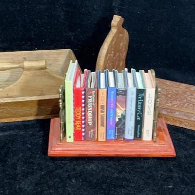 Carved Wood Book Holder
