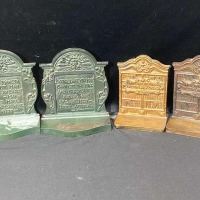 Cast Iron and Solid Bronze Bookends 