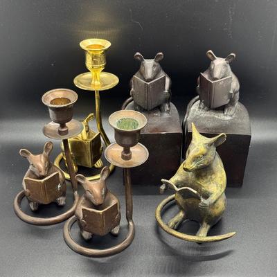 Bookends - Mice Reading