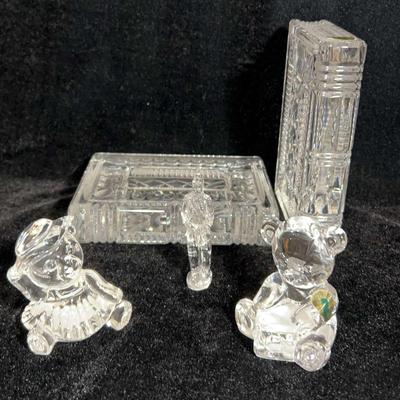 Waterford Bookends And Figurines