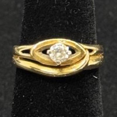 4mm Diamond on 14K Ring