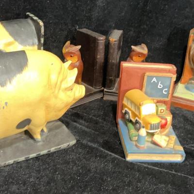 Owl And Pig Bookend