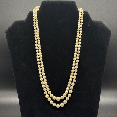 Two Graduated Pearl Necklaces