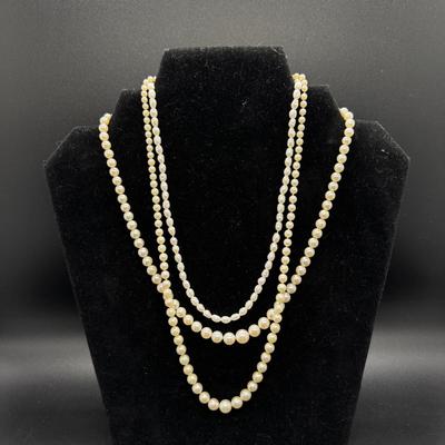 Graduated Pearl Necklaces