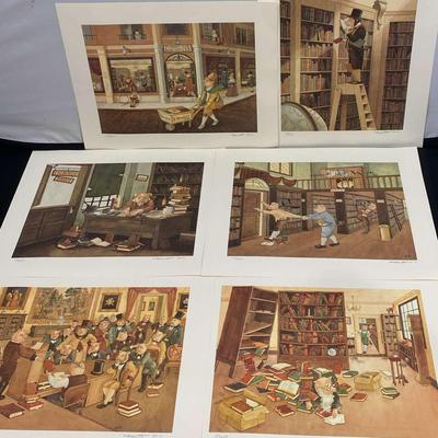 Kathryn Hewitt Prints - The Bookish Pigs 