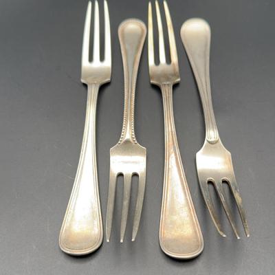 Antique English Sterling Silver Pickle Forks | Set of 4 | 19th Century | 185g