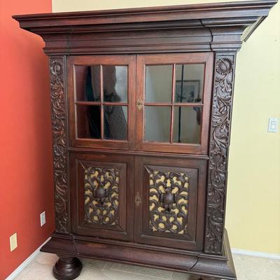 Antique Dutch Cabinet | Ornate Carved Oak | Van der Stok Family Provenance