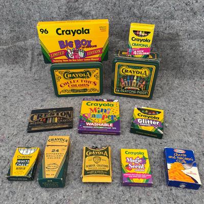 Vintage Crayola Crayon Collection | Collector’s Tins, Glitter & Magic Scent | Retro Art Supplies
