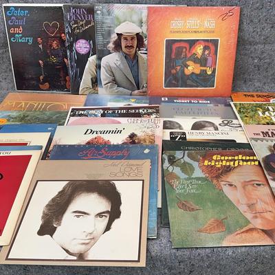 Vinyl Records | 1960s–1980s Folk & Soft Rock LPs | Carpenters, Peter Paul & Mary, Neil Diamond