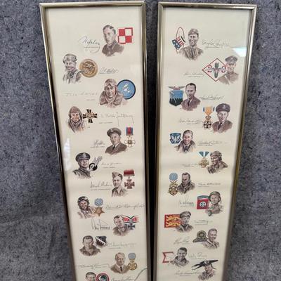 Framed WWII Aviator Tribute Prints | Signed Commemorative Art | Includes Bram van der Stok