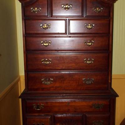 Sale Photo Thumbnail #221: VINTAGE CHIPPENDALE
MAHOGANY HIGHBOY
