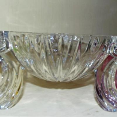 Sale Photo Thumbnail #137: ANTIQUE HEAVY PEDESTAL GLASS BOWL
