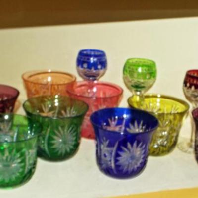 BOHEMIAN CUT TO CLEAR GLASSWARE