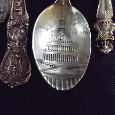 STERLING SPOONS SOUVENIR W/ ENGRAVING
PRICED AS MARKED

