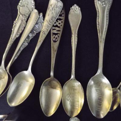 STERLING SPOONS SOUVENIR W/ ENGRAVING
PRICED AS MARKED
