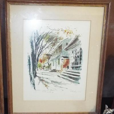 Sale Photo Thumbnail #191: SIGNED FRAMED WATERCOLOR
