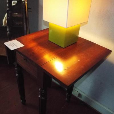 Sale Photo Thumbnail #209: ANTIQUE MAHOGANY GATELEG SMALL TURNED LEG TABLE