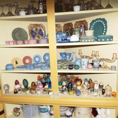 Sale Photo Thumbnail #224: CORNER CUPBOARD FILLED TO THE BRIM (BEFORE THE SET)