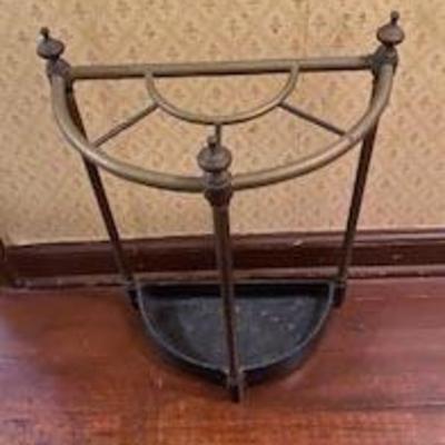 Sale Photo Thumbnail #251: ANTIQUE BRASS UMBRELLA STAND