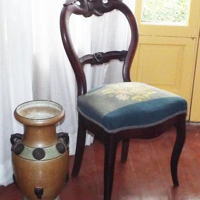 ANTIQUE JAPANESE "COIN" LARGE BULBOUS VASE