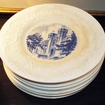 STAFFORDSHIRE TRANSFERWARE BUILDING AND CASTLE PLATES