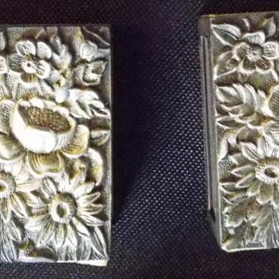 S. KIRK AND SONS STERLING REPOUSSE MATCHBOX