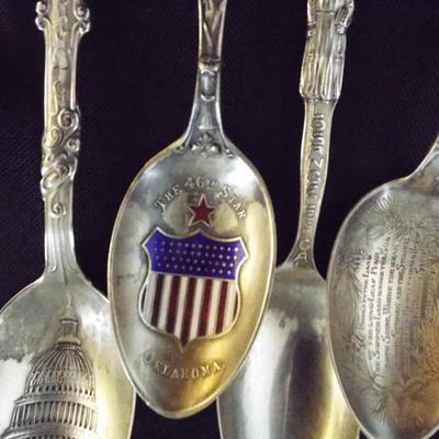 STERLING SPOONS SOUVENIR W/ ENGRAVING
PRICED AS MARKED
