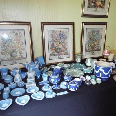 Sale Photo Thumbnail #146: VINTAGE COLONIAL WILLIAMSBURG ROBERT FURBER FRUIT & FLOWER PRINTS AND ASSORTED WEDGWOOD PIECE