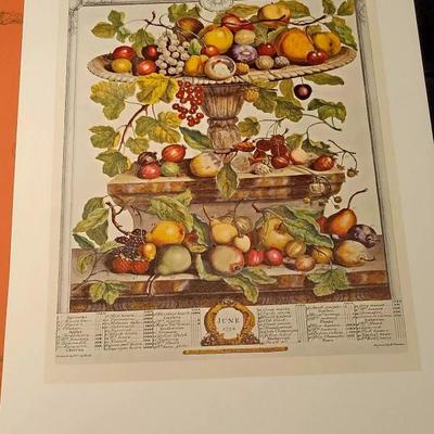 Sale Photo Thumbnail #244: VINTAGE COLONIAL WILLIAMSBURG ROBERT FURBER FRUIT & FLOWER PRINTS