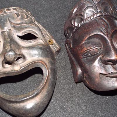 Sale Photo Thumbnail #126: CARVED ETHNIC WOODEN MASKS