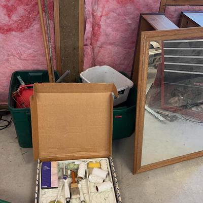 Painting Supplies & Mirror