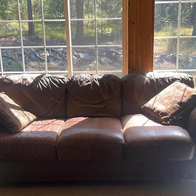 3 Seat Brown Couch 