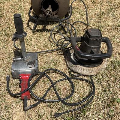 Milwaukee Hole Hawg, Gorlitz Sewer Cleaning Machine, & Wen Orbital Car Waxer