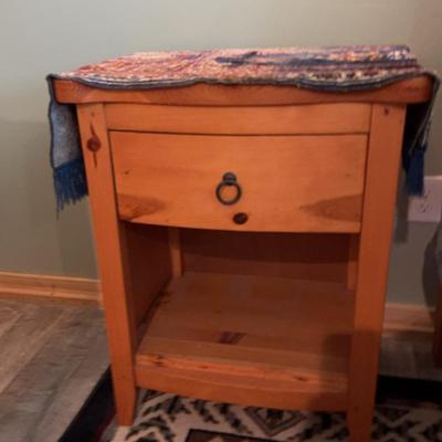 Set Of Nightstands With Decorative Rugs