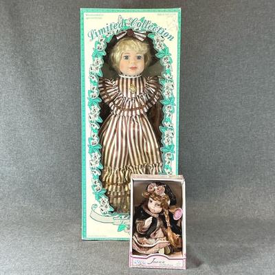 Two Vintage Collectible Porcelain Dolls