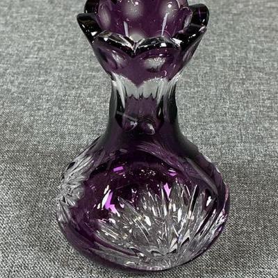 CAESAR CRYSTAL BOHEMIAE Fox Petite Posey Vase In Violet