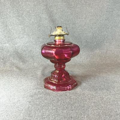 Vintage Pink Oil Lamp