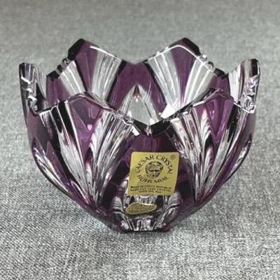 Caesar Crystal Bohemiae LOTUS Small Candy Cup In Violet