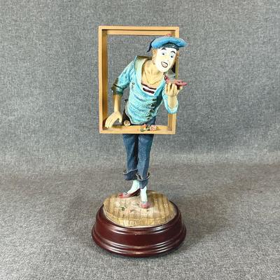 Mime Figurine With Music Box