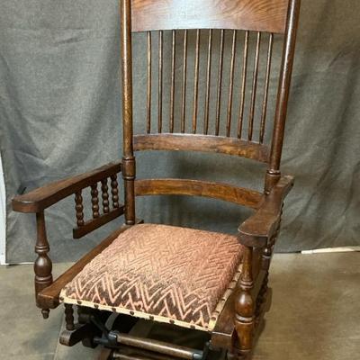 Antique Platform Rocking Chair With Wheels