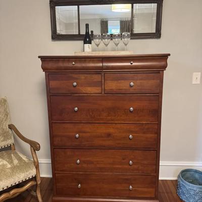 Tallboy cherry dresser w cedar drawers