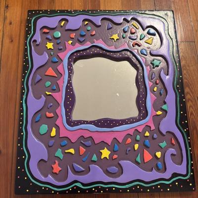 Solid wood carved mirror 