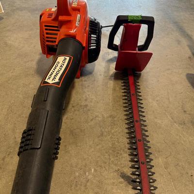Set Of Power Tools Leaf Blower And Hedge Trimmer