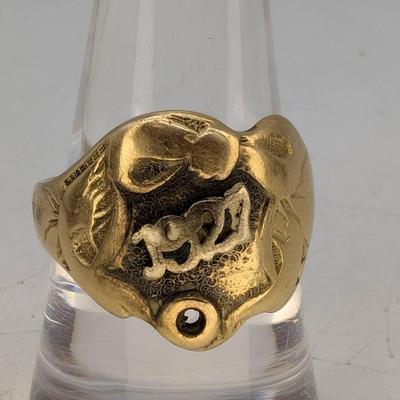 14K Gold "1927" Ring...Sz 8