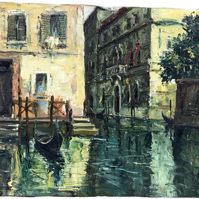 Original Oil Painting On Canvas Of Venice