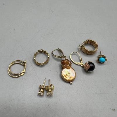14k Gold Earrings And More- 18k Too!