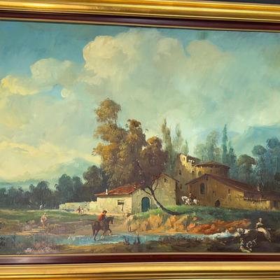 Original Oil Painting  Pastoral Scenery