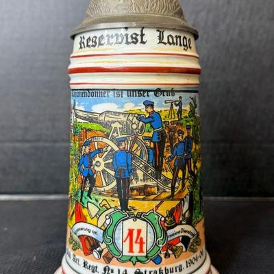 Vintage German Military Regimental Beer Stein 1904-1906