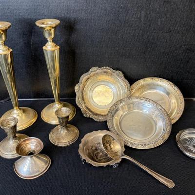 Weighted Sterling And Plated Silver Lot 