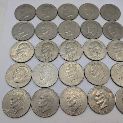 25 Eisenhower Ike Dollars